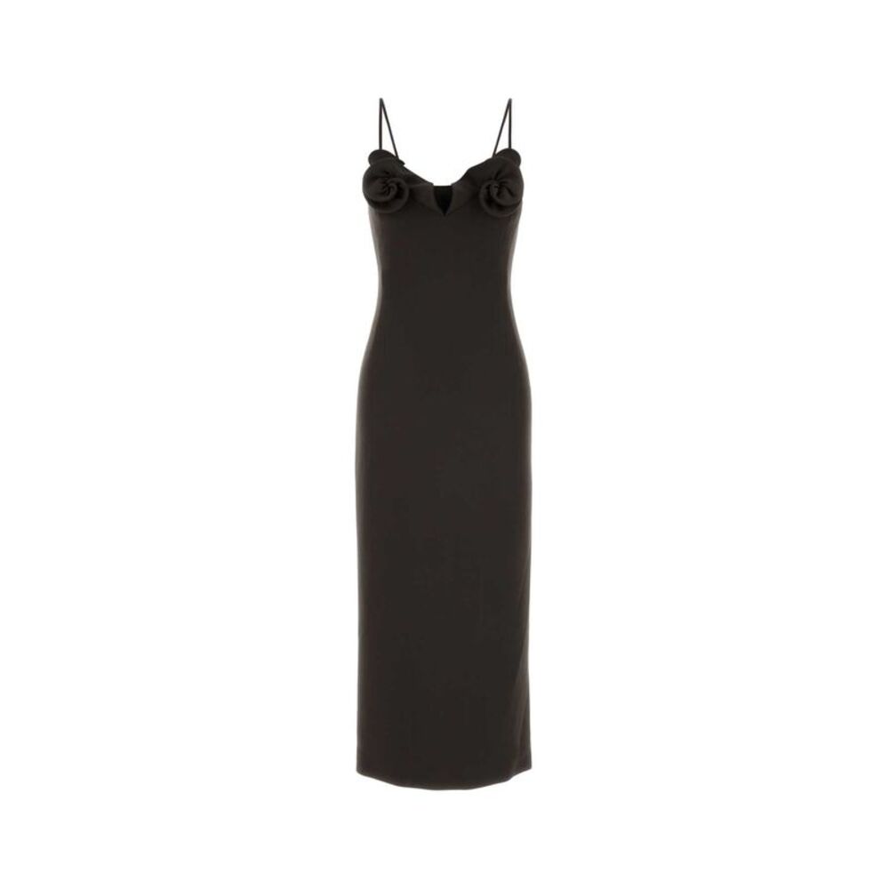 Magda Butrym Women Chocolate Stretch Wool Dress